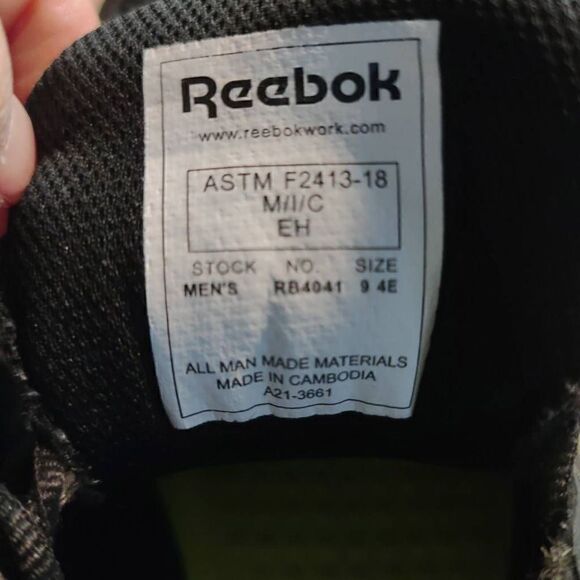 Reebok Men's Sublite Cushion Athletic Work Sneakers Shoes Black Size 9 - Picture 13 of 14